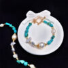 Wholesale Freshwater Baroque Pearl Turquoise Bead Necklace Natural Stone Bracelet
