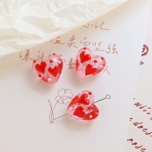1# transparent red Love single price
