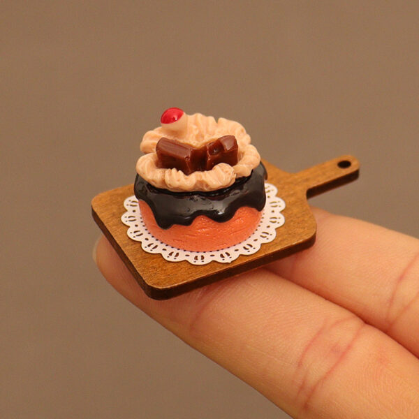 Wholesale Miniature food toy cake tray knife and fork model Doll Accessories