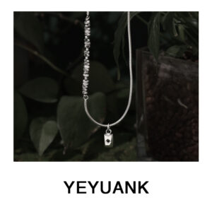 Wholesale Black Zircon Titanium Steel Necklace