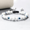 Wholesale Creative Spacer Size Beads Woven Tandem Combination Bracelet Adjustable Devil's Eye Pendant Bracelet