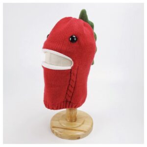 Open dinosaur plus velvet-red