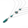 Wholesale Retro Bohemian Turquoise 4 Layer Necklace Pendant Set