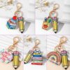 O1CN01GY0WXv1bFjn4zEaIW_2857743436-0-cib Wholesale Teacher's Day Rainbow Pencil Wooden Label Tassel Keychain