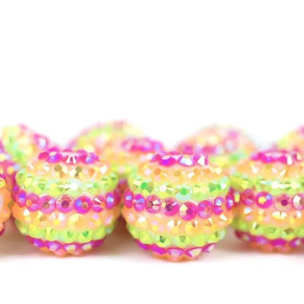 Wholesale 5pcs 20MM Diamond Beads Bubblegum Beads