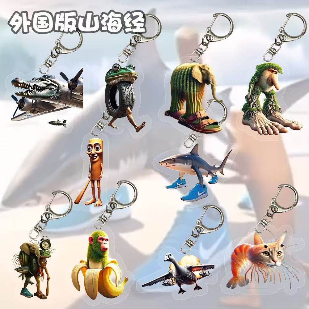 Wholesale Classic of Mountains Acrylic Keychain Backpack Aessory