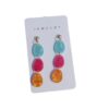 Wholesale r Easter Egg Three-Piece Easter Earrings Acrylic Multi-Color