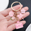 Wholesale Pink Cherry Blossom Love Candy Envelope Keychain