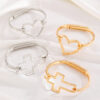 Wholesale Cross-shaped love plated bracelet