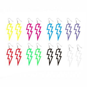 Wholesale Geometric Acrylic Cut Out Lightning Earrings