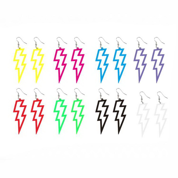 Wholesale Geometric Acrylic Cut Out Lightning Earrings
