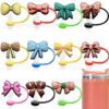 Wholesale Bow Straw Cap Silicone Straw Tube Cap