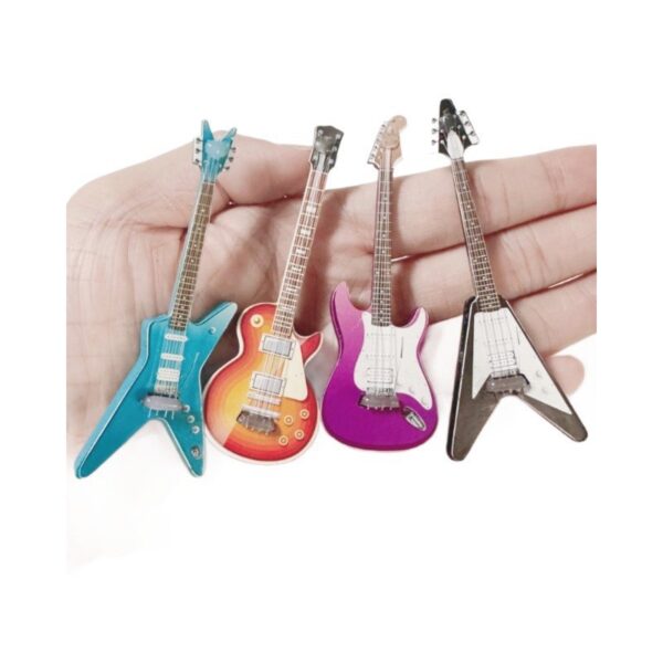 Wholesale Dollhouse 1:12 Doll House Mini Artificial Musical Instrument Electric Guitar