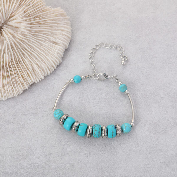 Wholesale Distressed Retro Turquoise Butterfly Bracelet