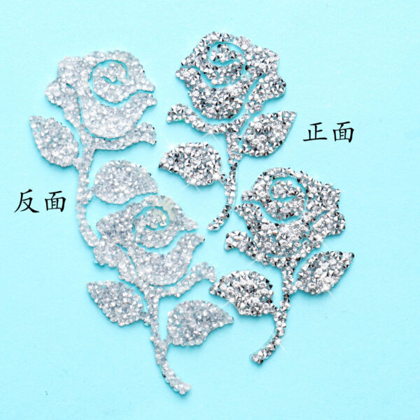 Wholesale Rose rhinestone embroidery DIY Patches