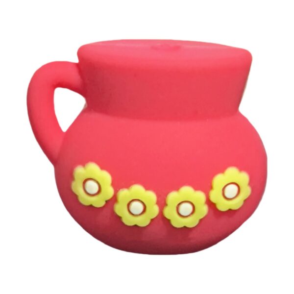 Wholesale Cross-border new 3D various color flowerpot silicone beads TK live Amazon diy string pen beads accessories