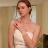 Wholesale Pearl gold-colored intertwined Stainless Steel Bracelets