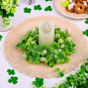 Wholesale St. Patrick's Day Clover Candlestick Greath Ornament