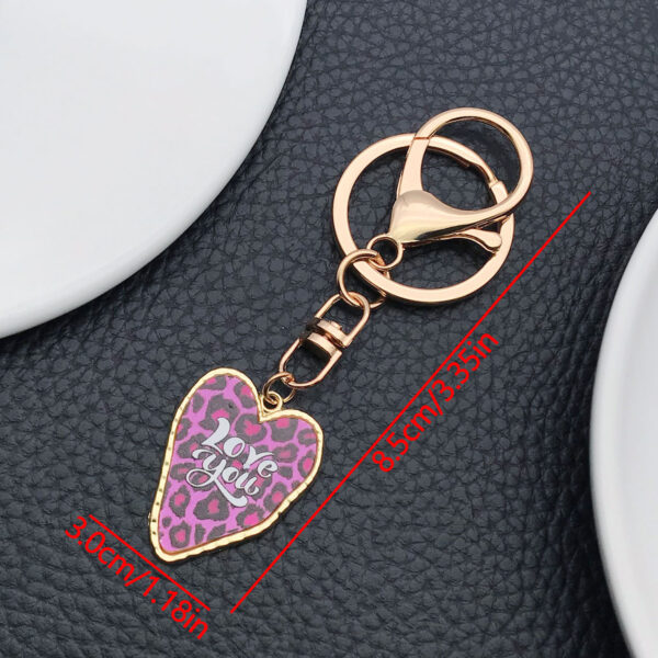 Wholesale printing English love alloycharacter key chain
