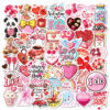 Wholesale 50pcs Valentine's Day Cute Cartoon Graffiti Waterproof Stickers