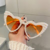 Wholesale Heart shaped Party Love Pearl Sunglasses