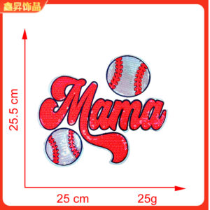 Hot melt glue*red*letter ball*baseball mama*height 25.5*25cm