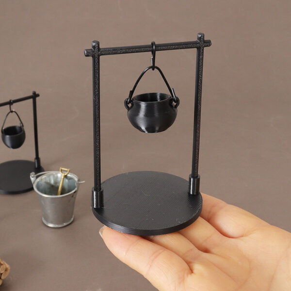 Wholesale Miniature outdoor scene bonfire hanging stove Doll Accessories