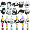 O1CN01GnD51A28wE3Gt6ymh_2218983507996-0-cib Wholesale Random 100pcs Creative Cartoon Black Cat Shape Pvc Soft Glue Beads
