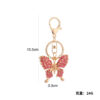 Wholesale Colorful Butterfly with Water Diamond Metal Keychain