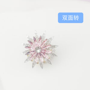 Pink sunflower double-sided turning (1 piece)