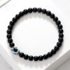Wholesale Devil's Eye bracelet blue eye beads alloy flower holder bracelet