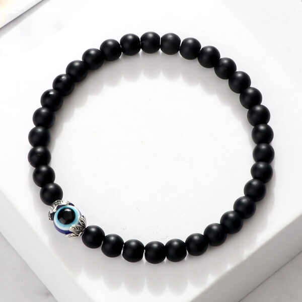 Wholesale Devil's Eye bracelet blue eye beads alloy flower holder bracelet