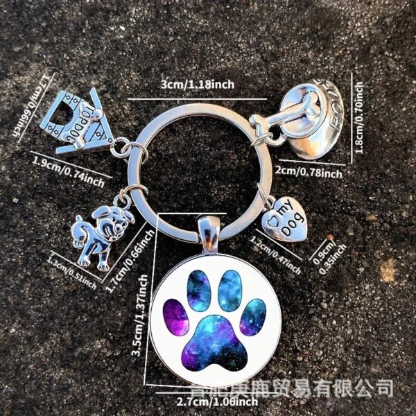 O1CN01GpvQS31SP3SuBgfNZ_2217918182238-0-cib Wholesale Dog Bowl Love My Dog Time Gemstone Keychain Pet Lover Key