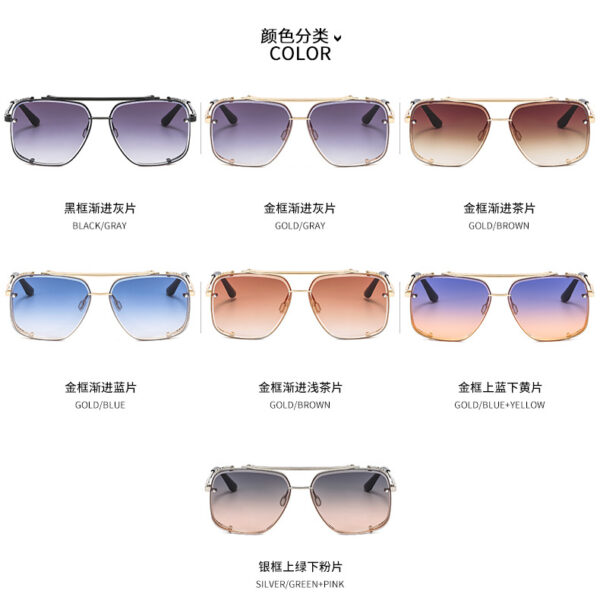 Wholesale Fashion Men's and Women's Metal Sunglasses Personalized Punk Style