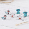 Wholesale Nurse's Day Stethoscope Nurse Cute Heart and Lung Organs Earrings