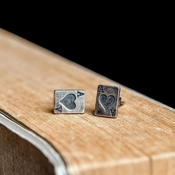 Wholesale Creative Red A Card Earrings Men's And Women's Earrings