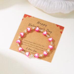 # 6 pink love bracelets