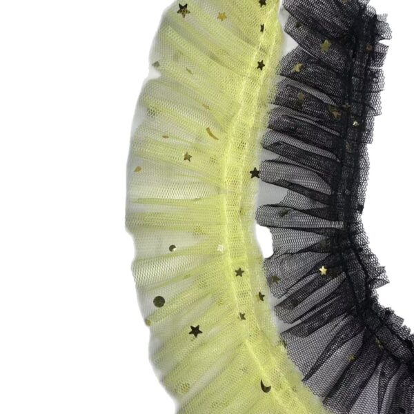 Wholesale 5cm colored mesh sequin lace Doll Accessories