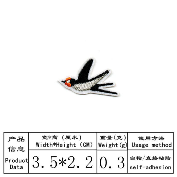 O1CN01Gu3WXm1C3Un3W1FrO_2893910025-0-cib Wholesale Colorful bird embroidery DIY patches