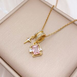 Xl3229 star square combination necklace gold