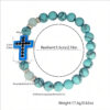 O1CN01GxRbb02IVKnSiJ9SA_3919529291-0-cib Wholesale Turquoise luminous cross diamond studded prayer bead bracelet