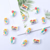 Wholesale 20pcs Summer Theme Gnome Cartoon Alphabet Silicone Beads