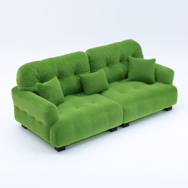 O1CN01GyNeGG24hn4IqmUsu_2212776247423-0-cib Wholesale 1:12 Miniature Doll Sofa Flocked Cream Style Doll Aessories