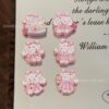 Wholesale 10pcs embossed pink cake cartoon dog acrylic beads