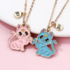 Wholesale children's magnetic necklace BFF alloy jewelry cartoon girl pendant
