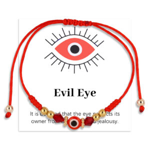 Wholesale Crystal bead woven red Devil's Eye bracelet