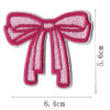 Wholesale Pink bow embroidery DIY Patches