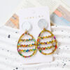 Wholesale Easter glitter Easter egg acrylic earrings