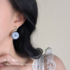 Wholesale Blue and white porcelain bird animal vase series earrings