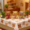 Wholesale Cute Bow Bear Mini Doll Miniature Scene Ornaments